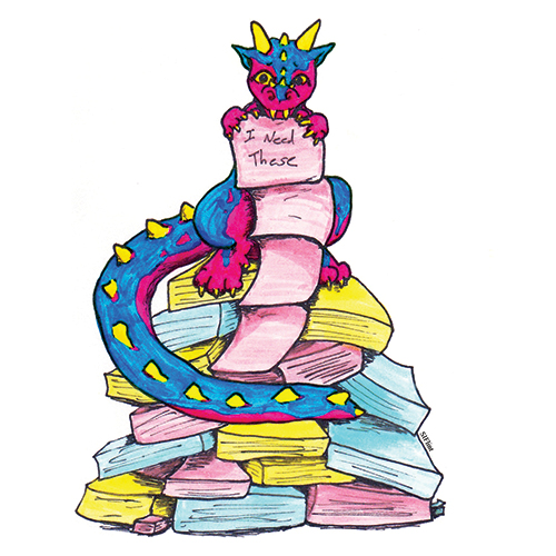 Pan Sticky Note Dragon